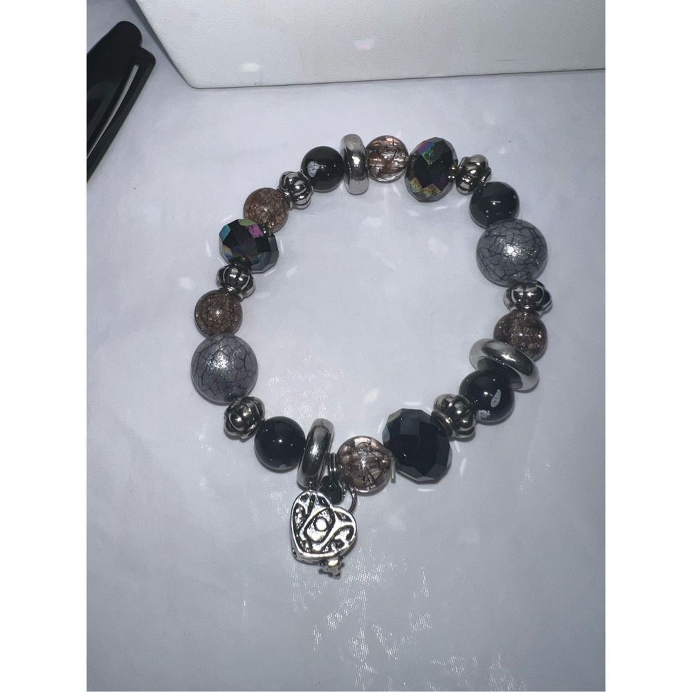 Alex’s Angels Memento Prayer Box Charm Crystal Beaded Stretch Bracelet